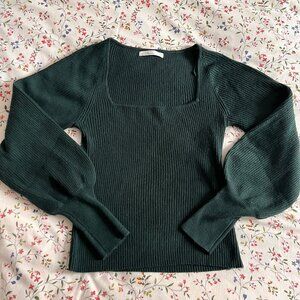 NWOT Oak + Fort square neck sweater